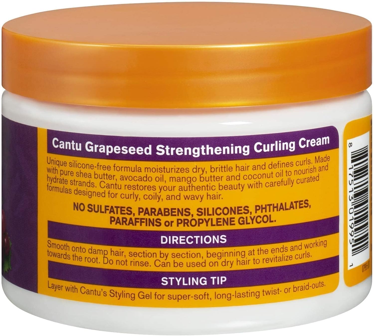 Cantu Grapeseed Strengthening Curling Cream 340g - Afro Hair Boutique