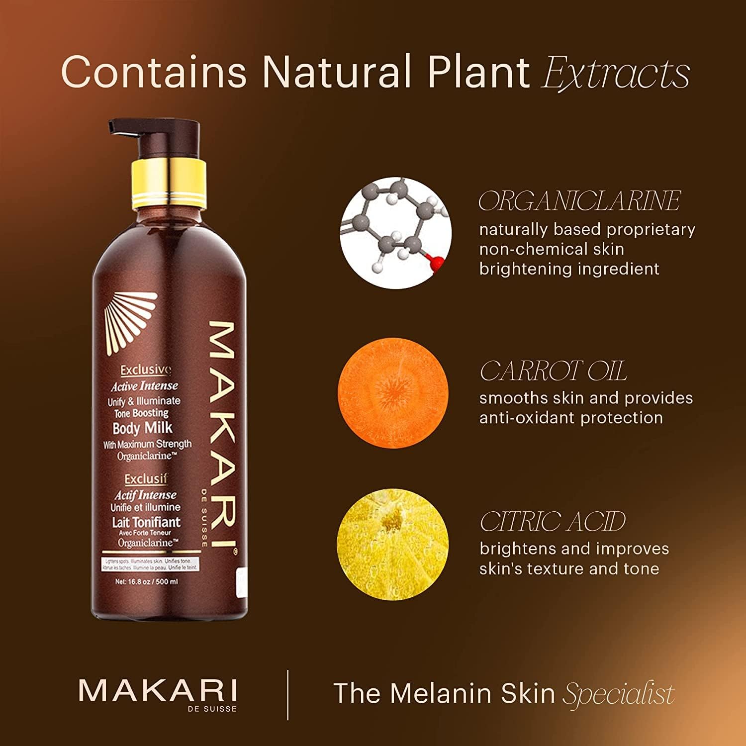 Makari Exclusive Active Intense Tone Boosting Body Milk 500ml