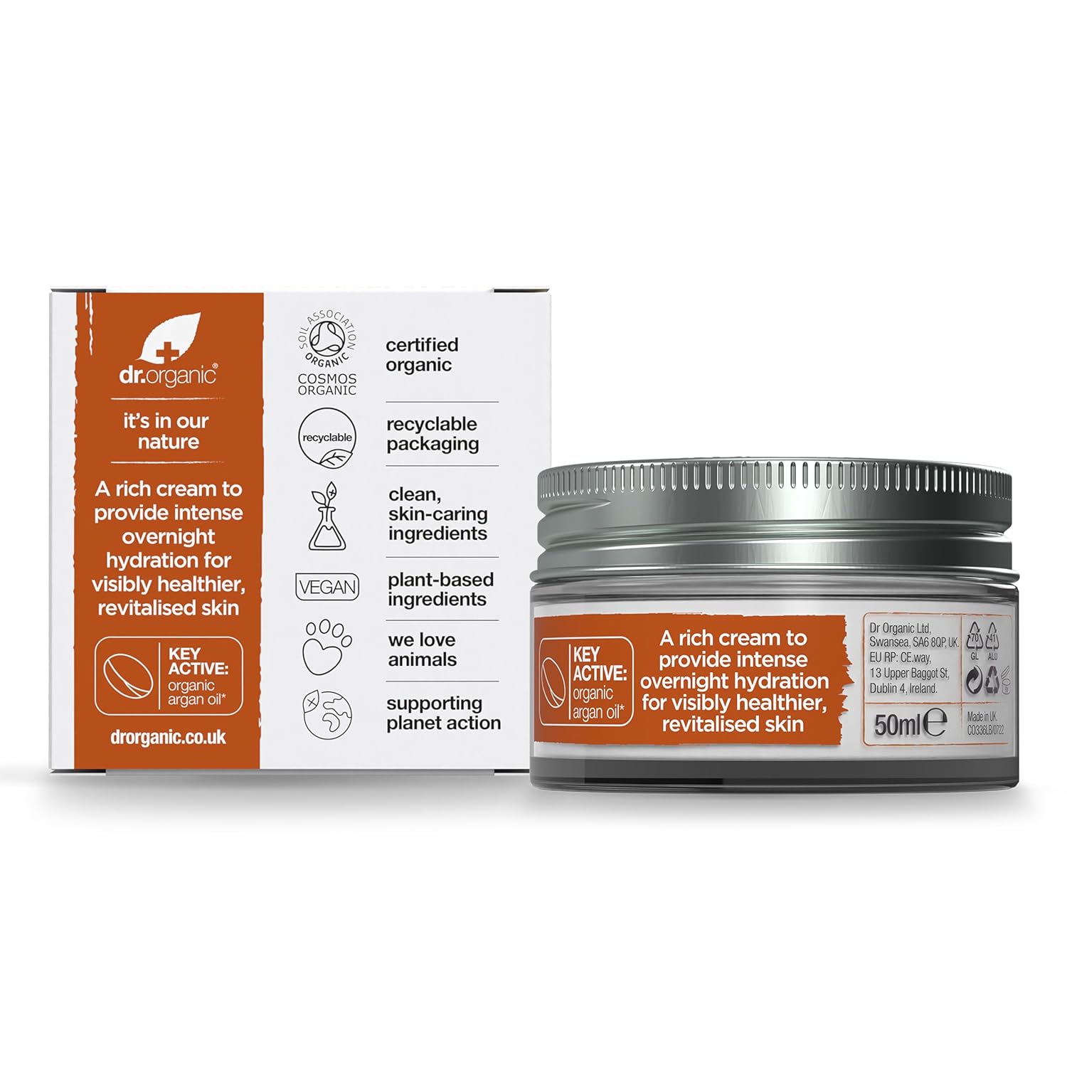 Dr Organic Bioactive Skincare Organic Moroccan Argan Oil Night Cream 50ml
