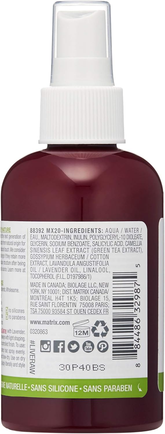Matrix Biolage RAW Frizz Control Styling Spray 180ml
