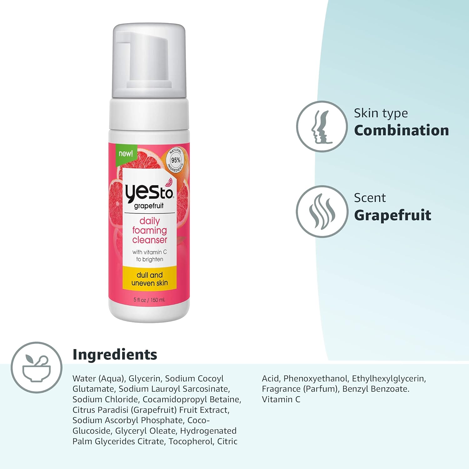 Yes To Grapefruit Daily Foaming Cleanser 150ml