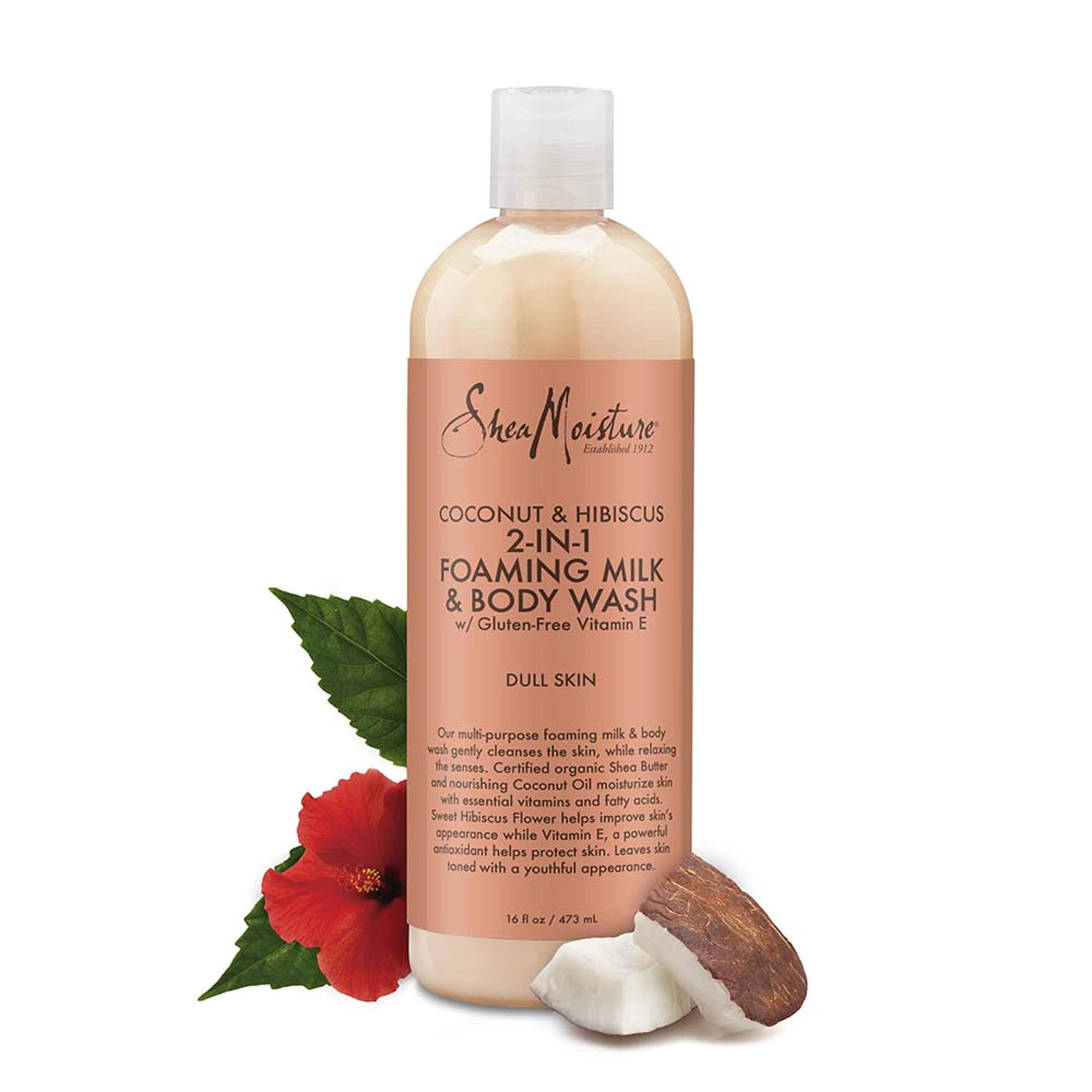 Shea Moisture Coconut And Hibiscus Foaming Milk And Body Wash 473ml