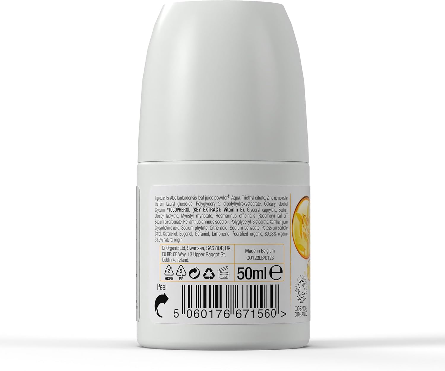 Dr Organic Bioactive Skincare Organic Vitamin E Deodorant Roll On 50ml
