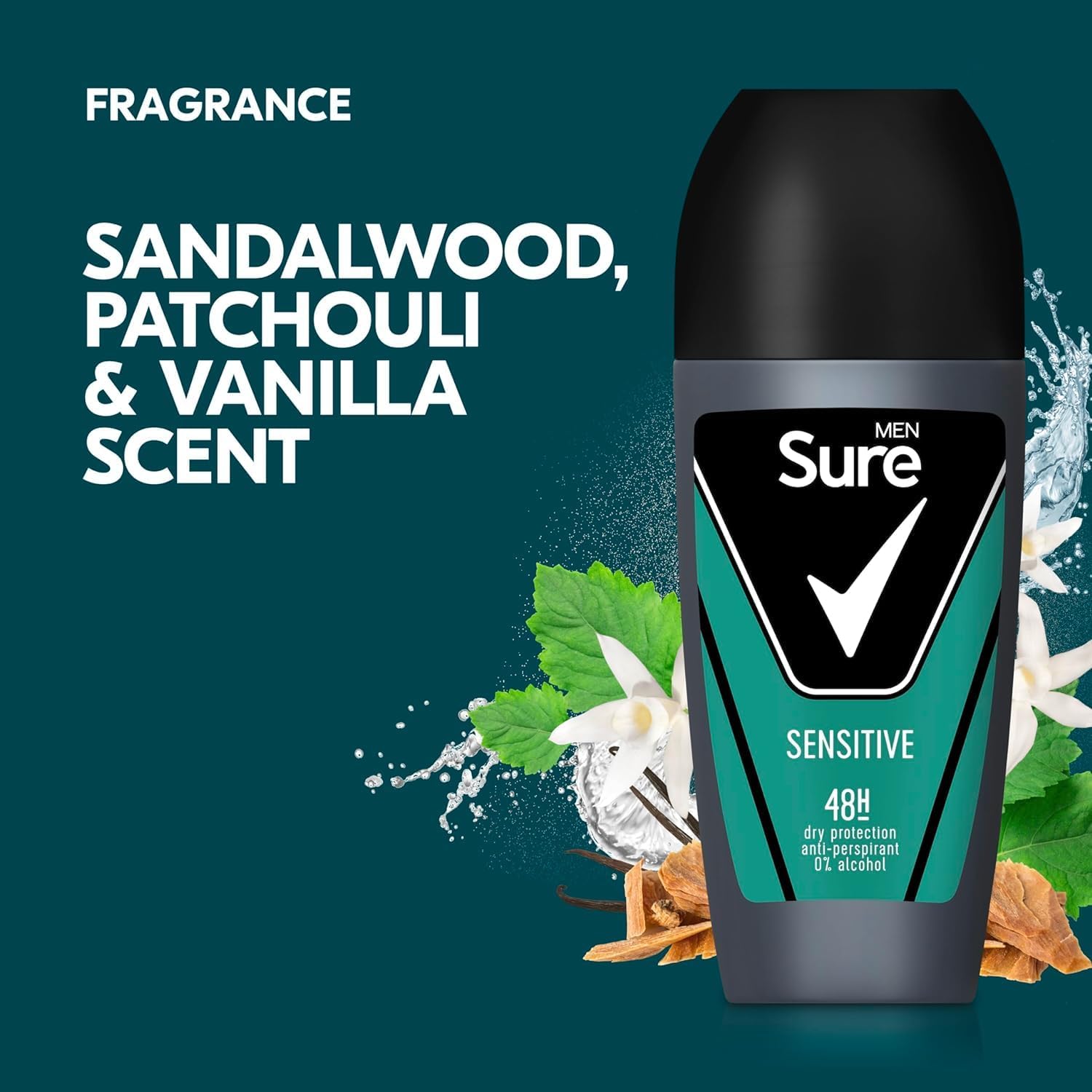 Sure Men Sensitive 48H Protection Deodorant Roll On 50ml