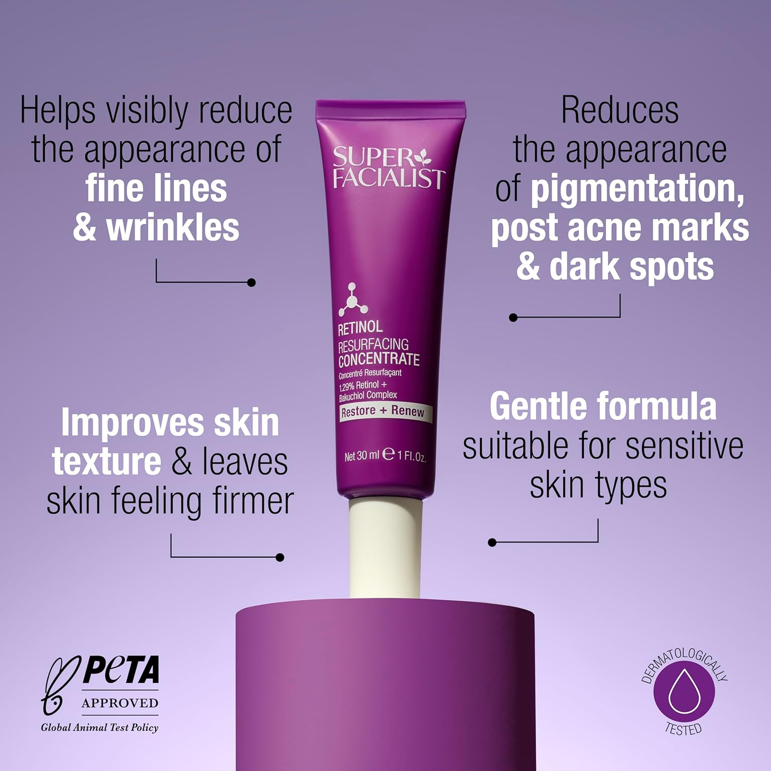 Super Facialist Retinol Resurfacing Concentrate Serum 30ml
