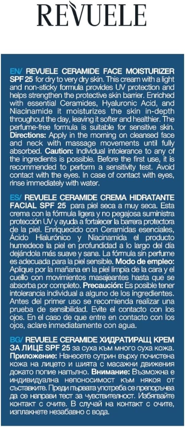 Revuele Ceramide SPF25 Face Moisturizer 50ml