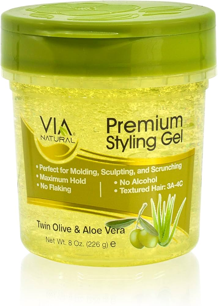 Via Natural Premium Styling Gel With Twin Olive And Aloe Vera 226g / 567g