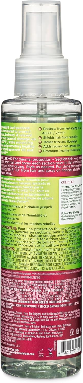 ORS Olive Oil With Grapeseed Oil 2 N 1 Shine Mist And Heat Defense 136ml