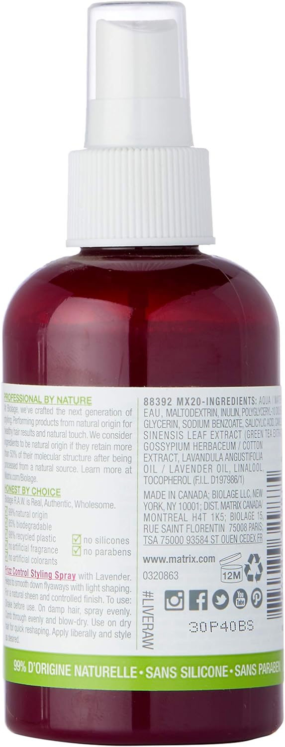 Matrix Biolage RAW Frizz Control Styling Spray 180ml