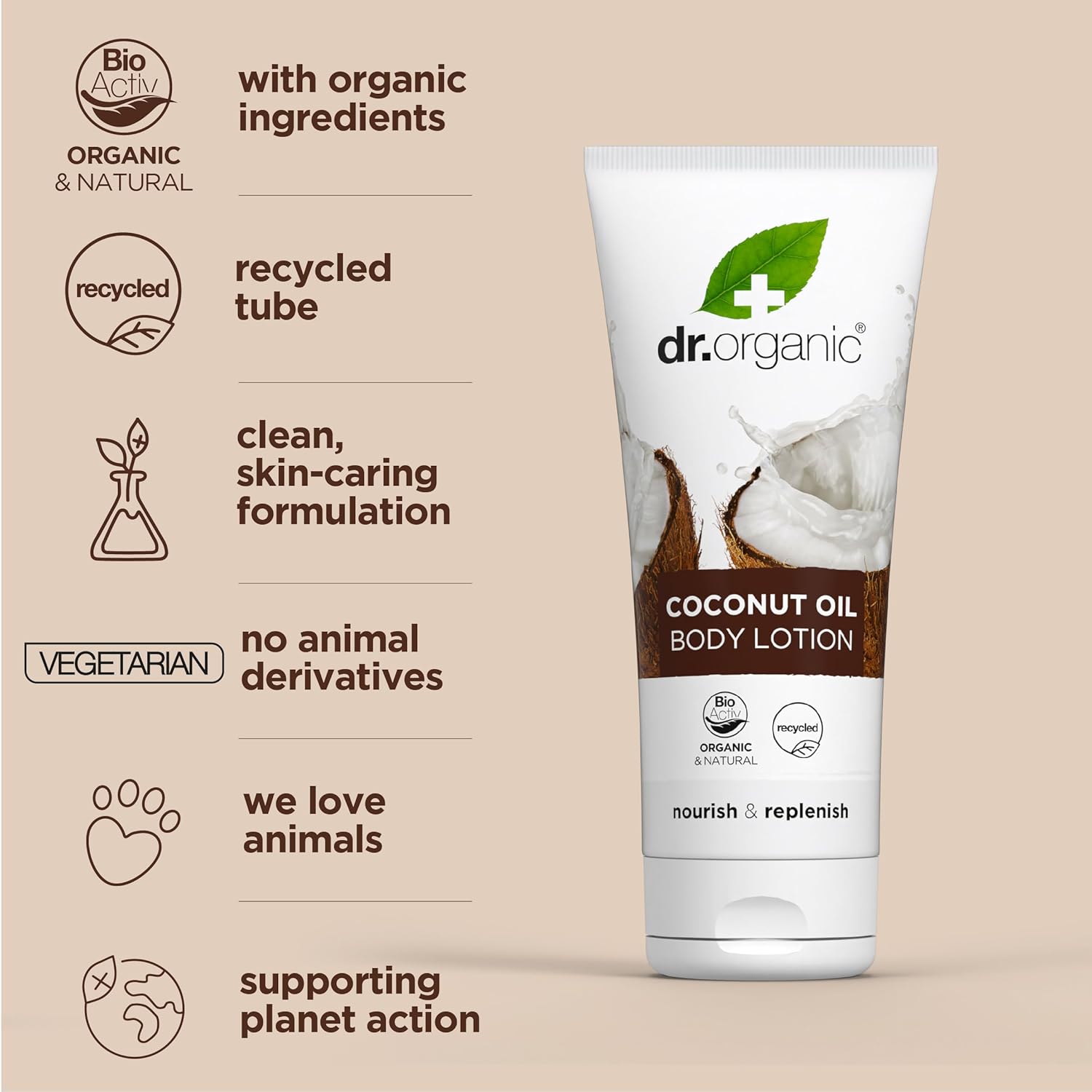 Dr Organic Bioactive Skincare Organic Virgin Coconut Oil Body Lotion 200ml