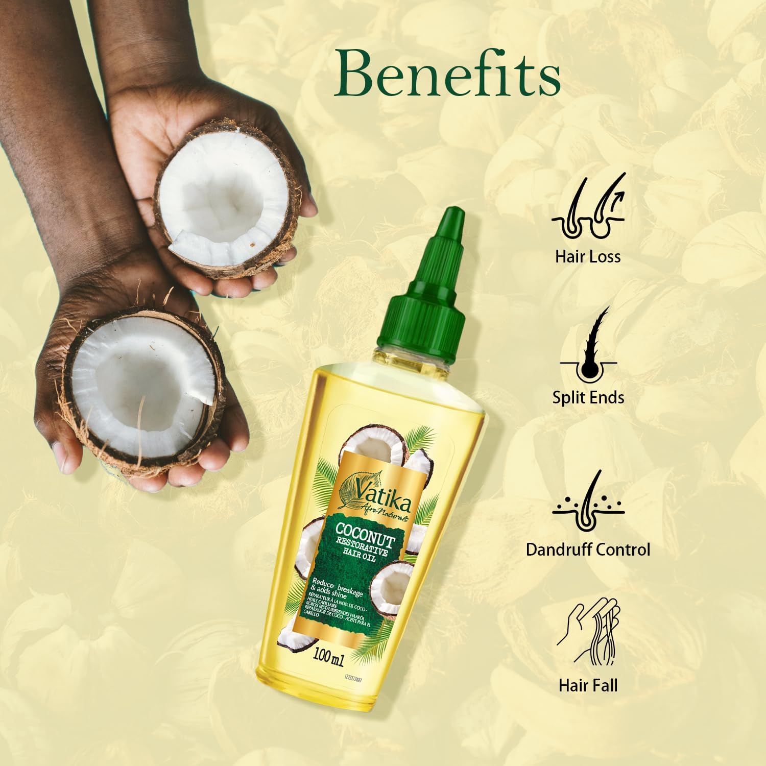 Dabur Vatika Afro Naturals Coconut Restorative Hair Oil 100ml