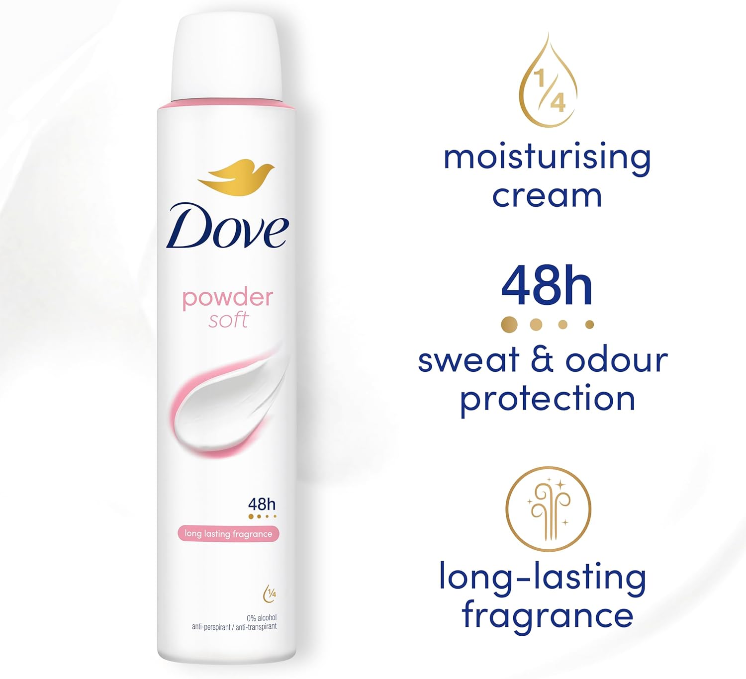 Dove Powder Soft 48H Anti Perspirant Spray 200ml