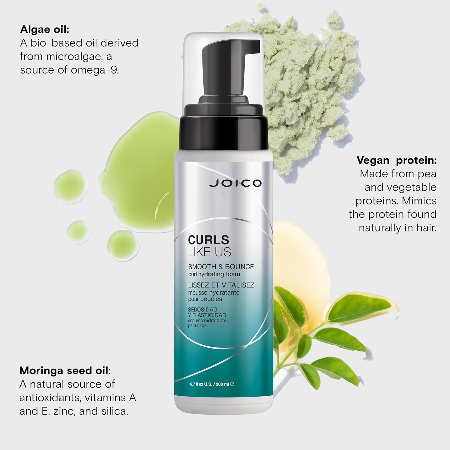 Joico Curls Like Us Smooth And Bounce Curl Hydrating Foam 200ml