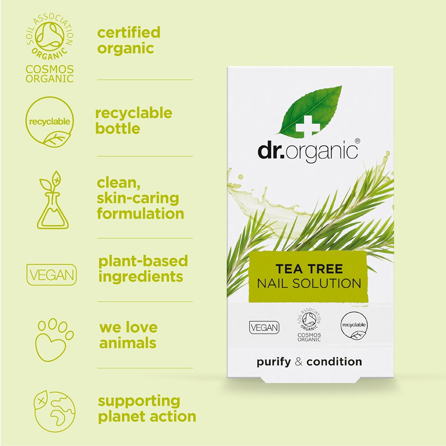 Dr Organic Bioactive Skincare Organic Tea Tree Nail Solution 10ml