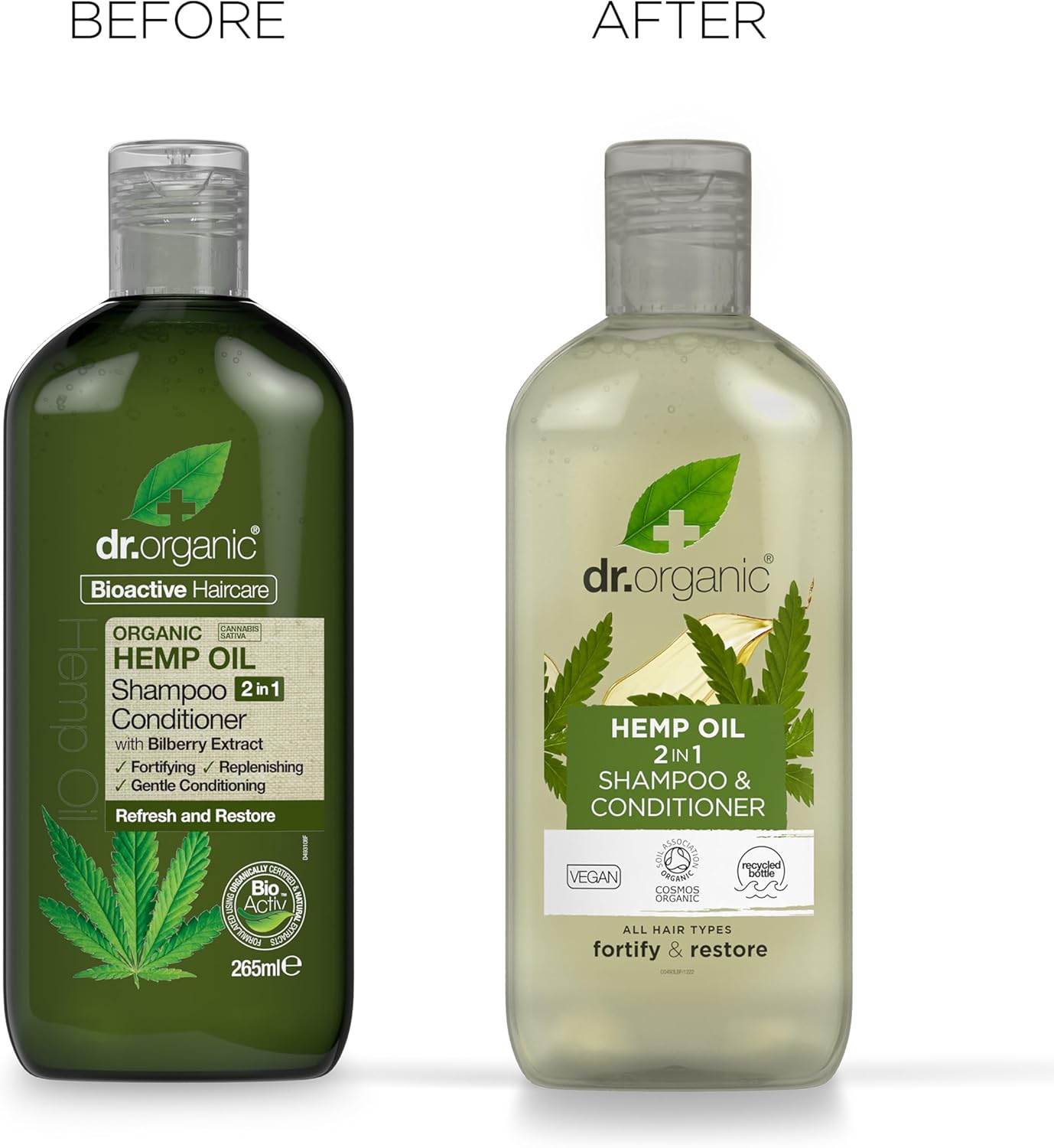 Dr Organic Bioactive Haircare Hemp Oil 2 In 1 Shampoo And Conditioner 265ml