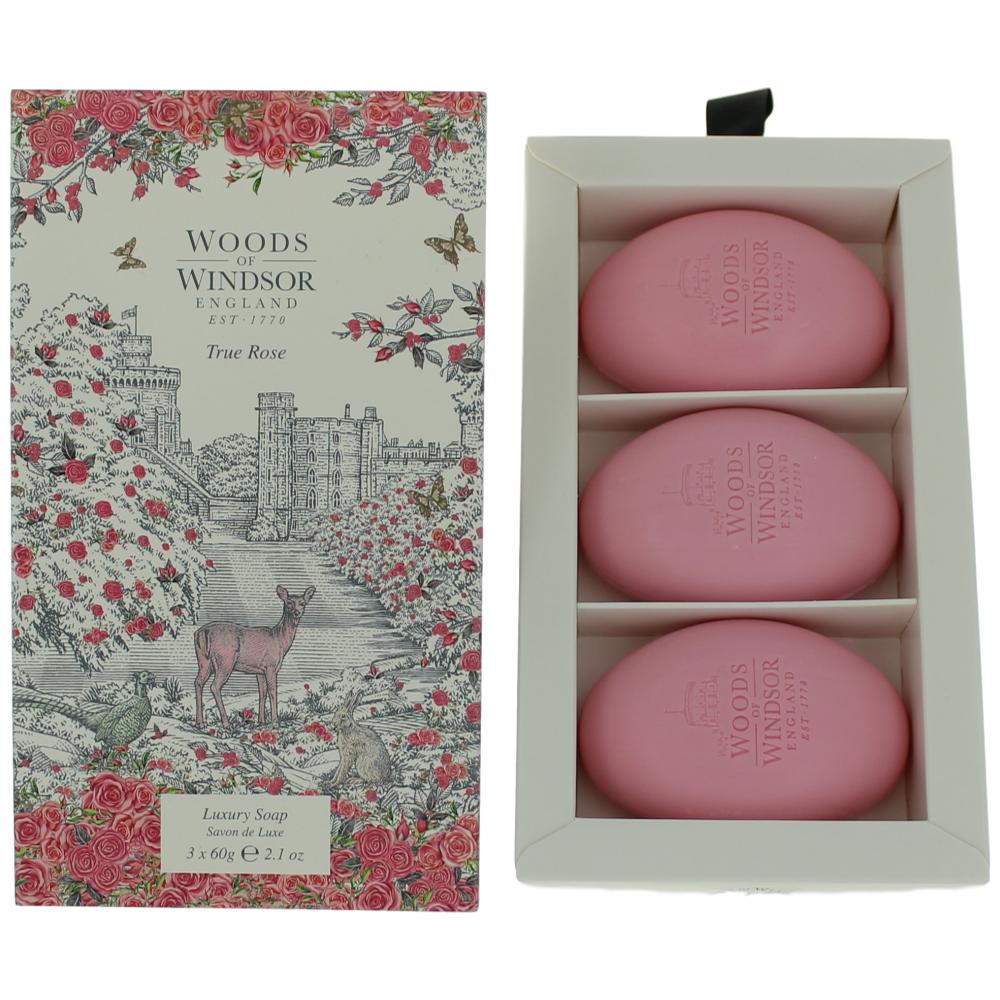 Woods Of Windsor True Rose Luxury Soap 3 x 60g