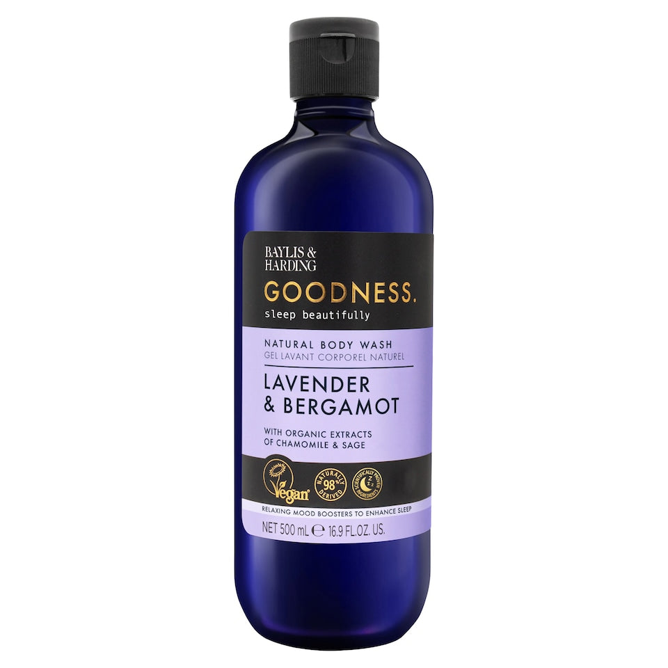 Baylis And Harding Goodness Lavender And Bergamot Natural Body Wash 500ml