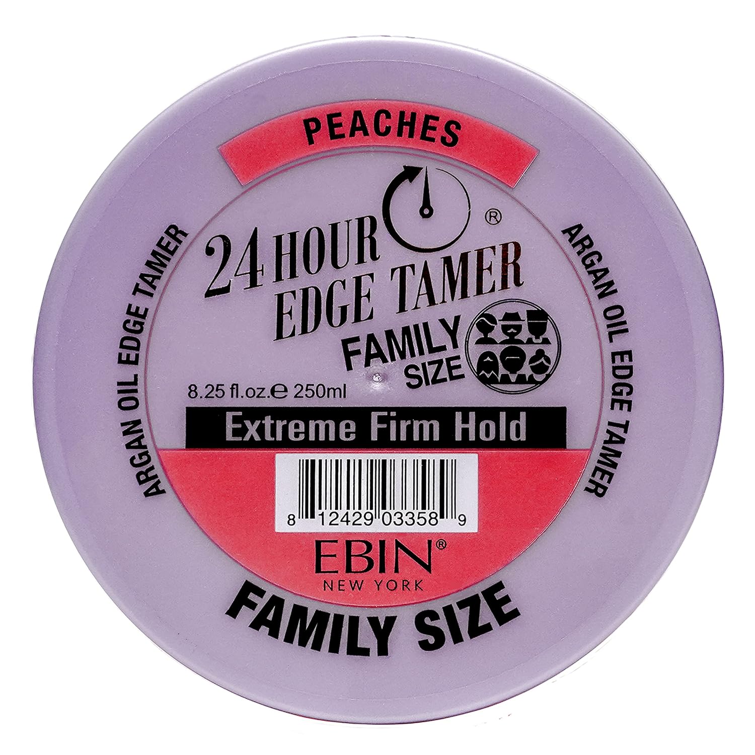 EBIN NewYork 24 Hour Peaches Extreme Firm Hold Edge Tamer 15ml, 80ml / 250ml