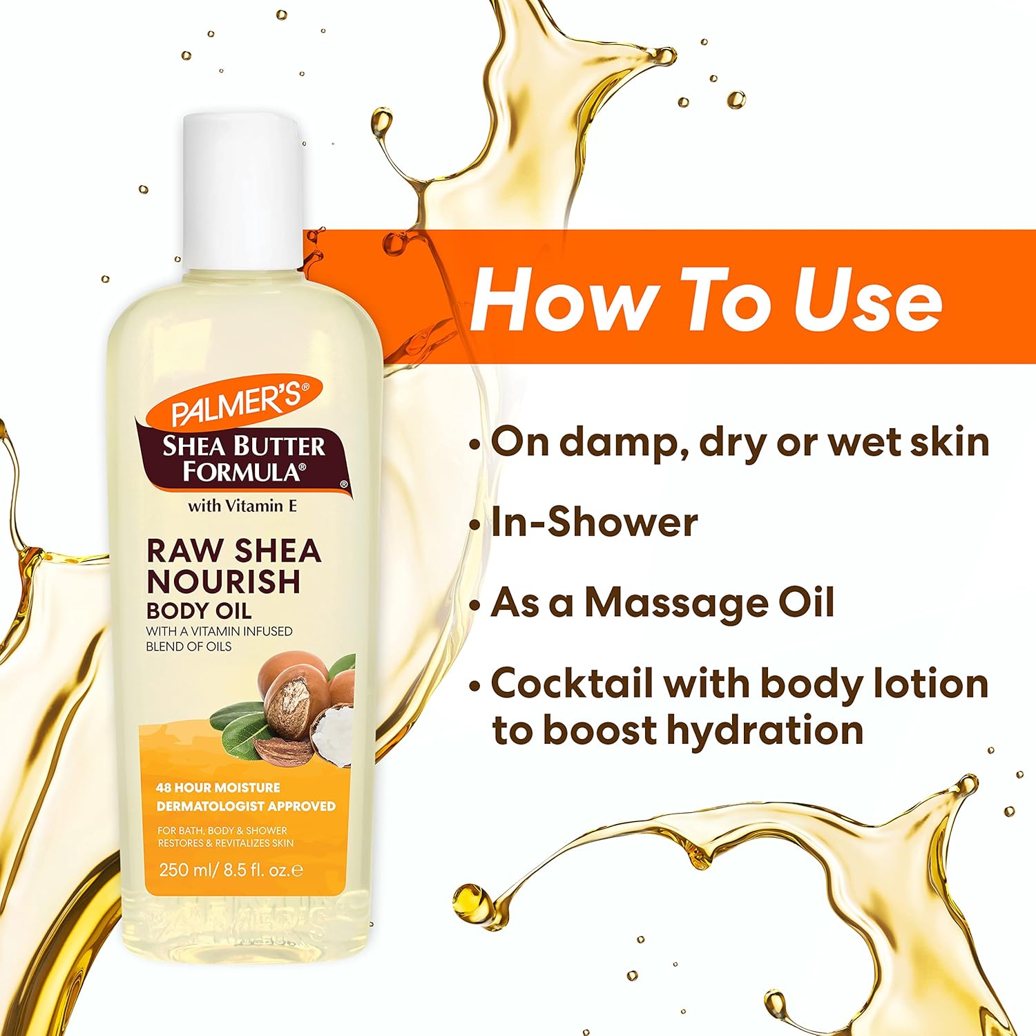 Palmers Raw Shea Nourish Body Oil 250ml