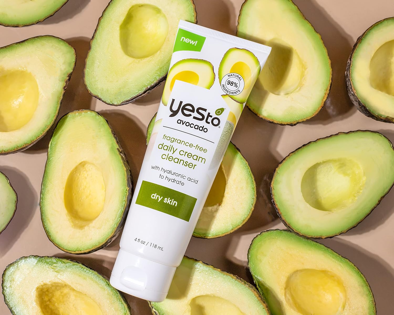 Yes To Avocado Fragrance Free Daily Cream Cleanser 118ml