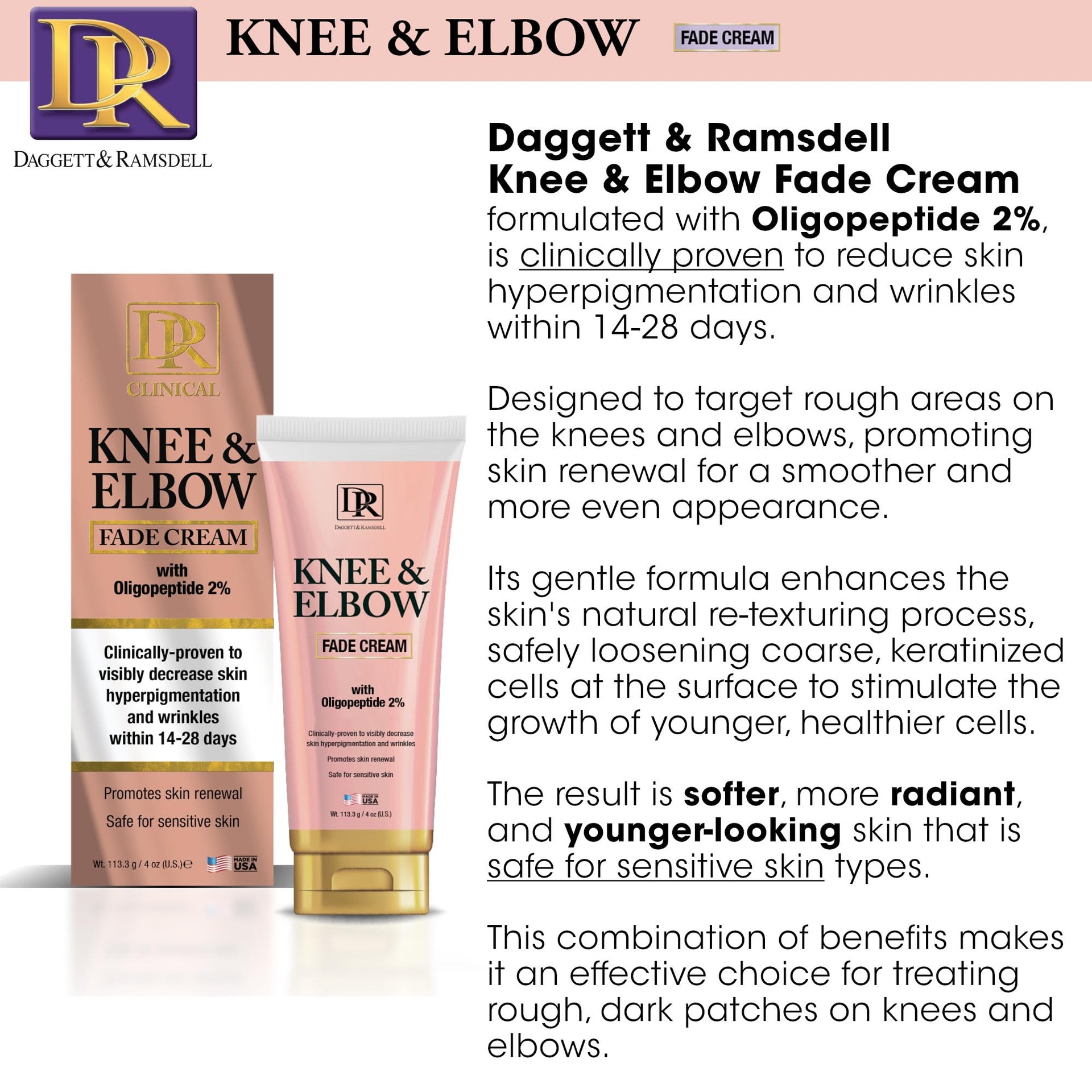 Daggett And Ramsdell DR Clinical Knee And Elbow Fade Cream 113g