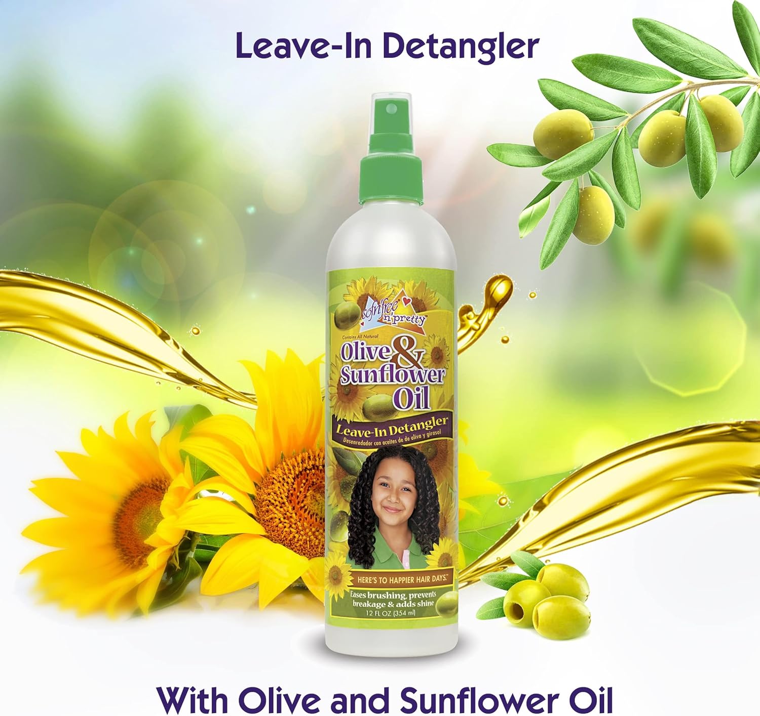 Sof N Free Olive And Sunflower Oil Leave In Detangler 354ml