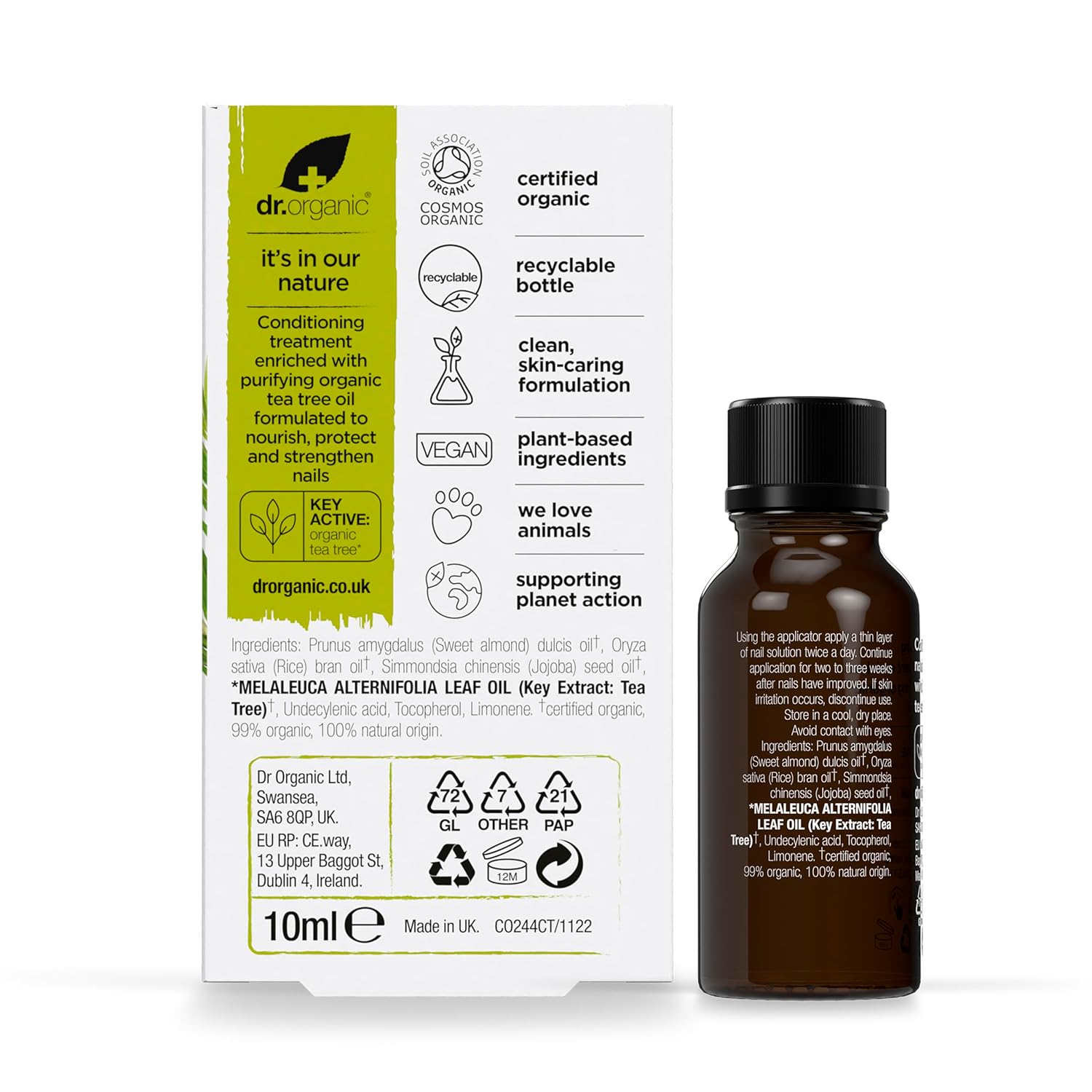 Dr Organic Bioactive Skincare Organic Tea Tree Nail Solution 10ml