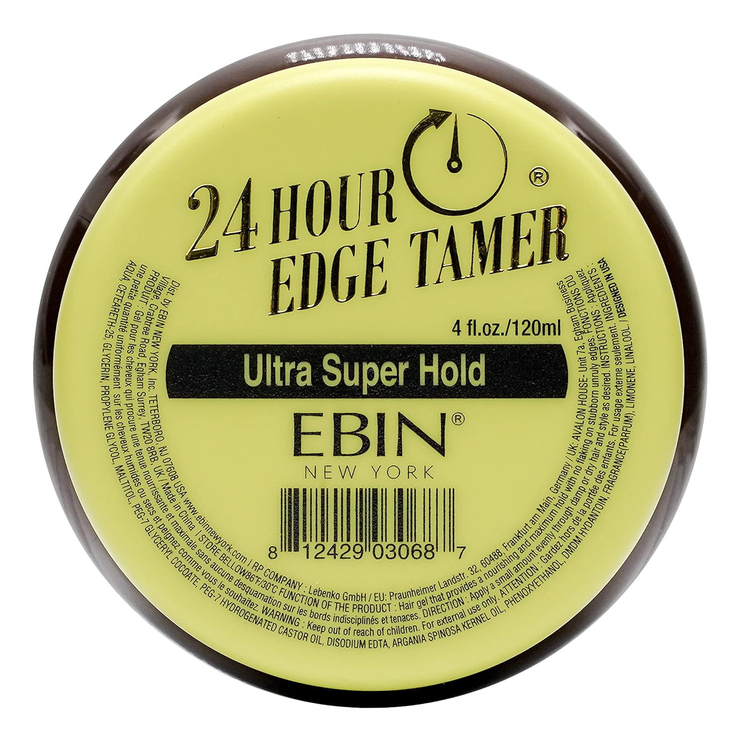 EBIN 24 Hour Argan Oil Ultra Super Hold Edge Tamer 80ml, 120ml / 250ml