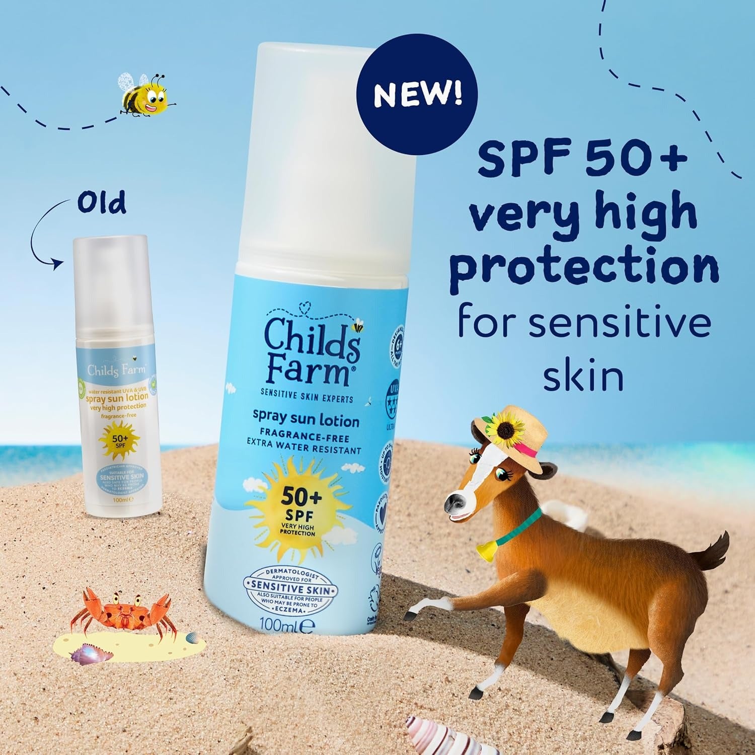 Childs Farm Fragrance Free Sun Lotion Spray 50 SPF 100ml