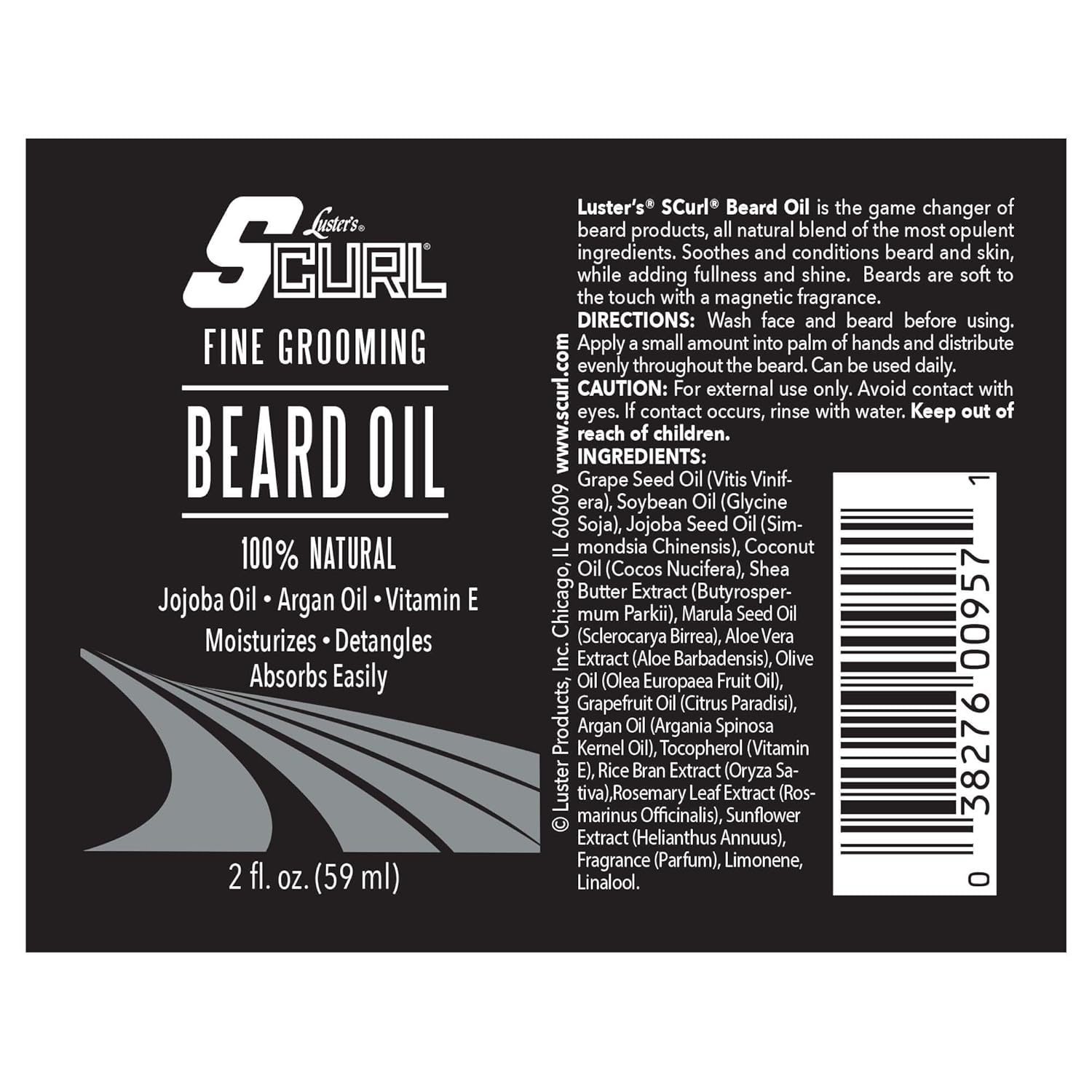 Lusters Products S Curl Fine Grooming Beard Oil 59ml