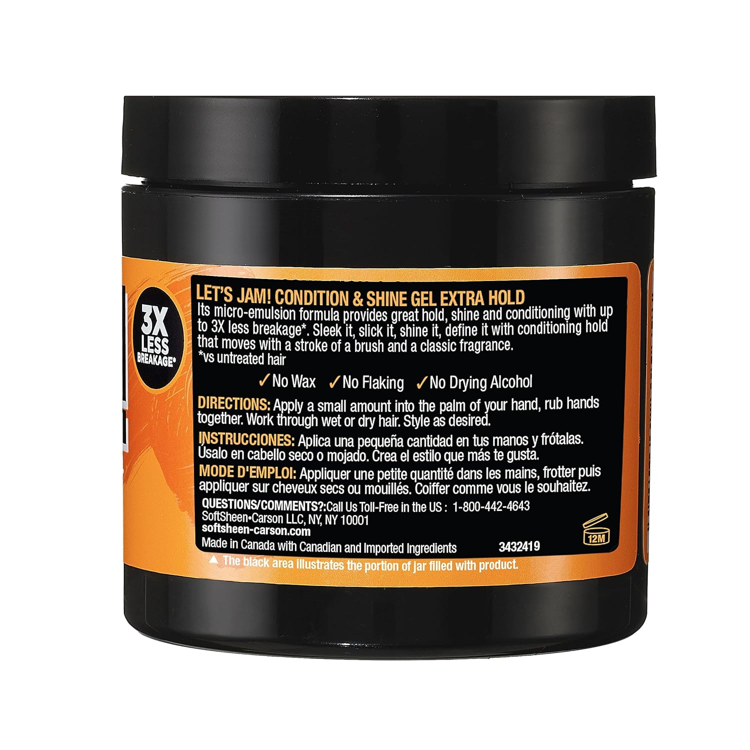 SoftSheen Carson Lets Jam Shining And Conditioning Extra Hold Gel 125g / 396g