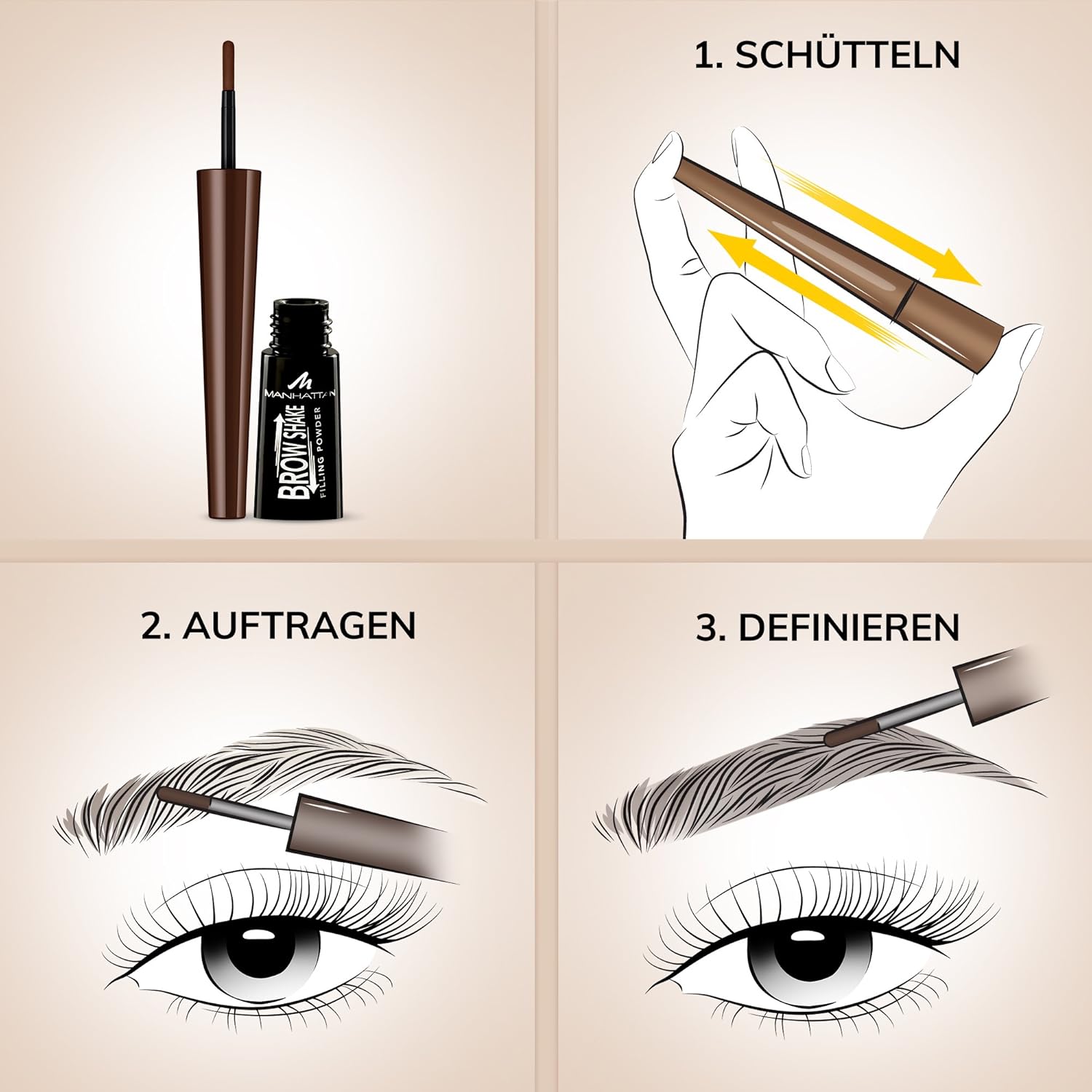 Manhattan Brow Shake Filling Powder Dark Brown