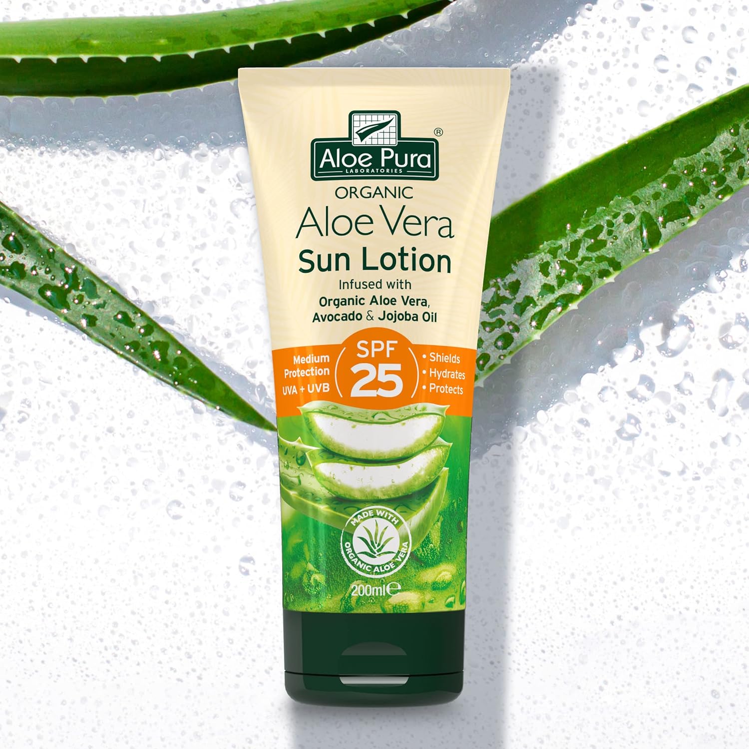 Aloe Pura Organic Aloe Vera Sun Lotion SPF15 200ml