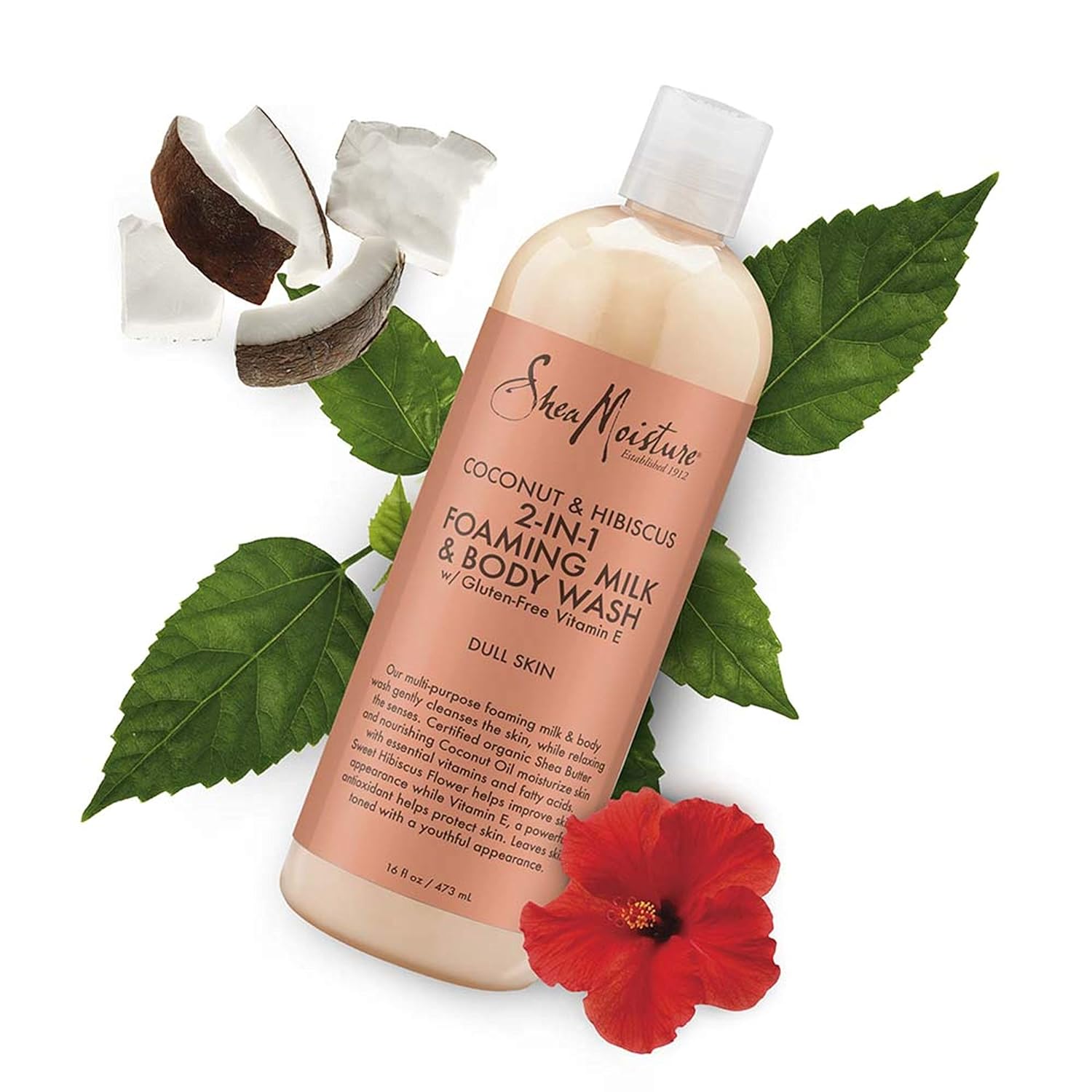 Shea Moisture Coconut And Hibiscus Foaming Milk And Body Wash 473ml