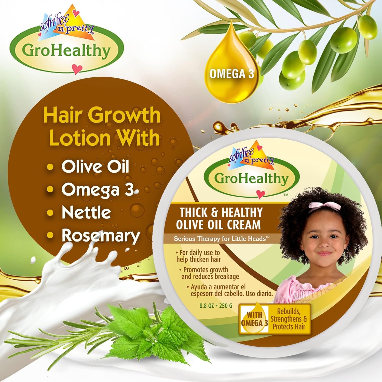 Sof N Free Gro healthy Olive Oil Cream 250g