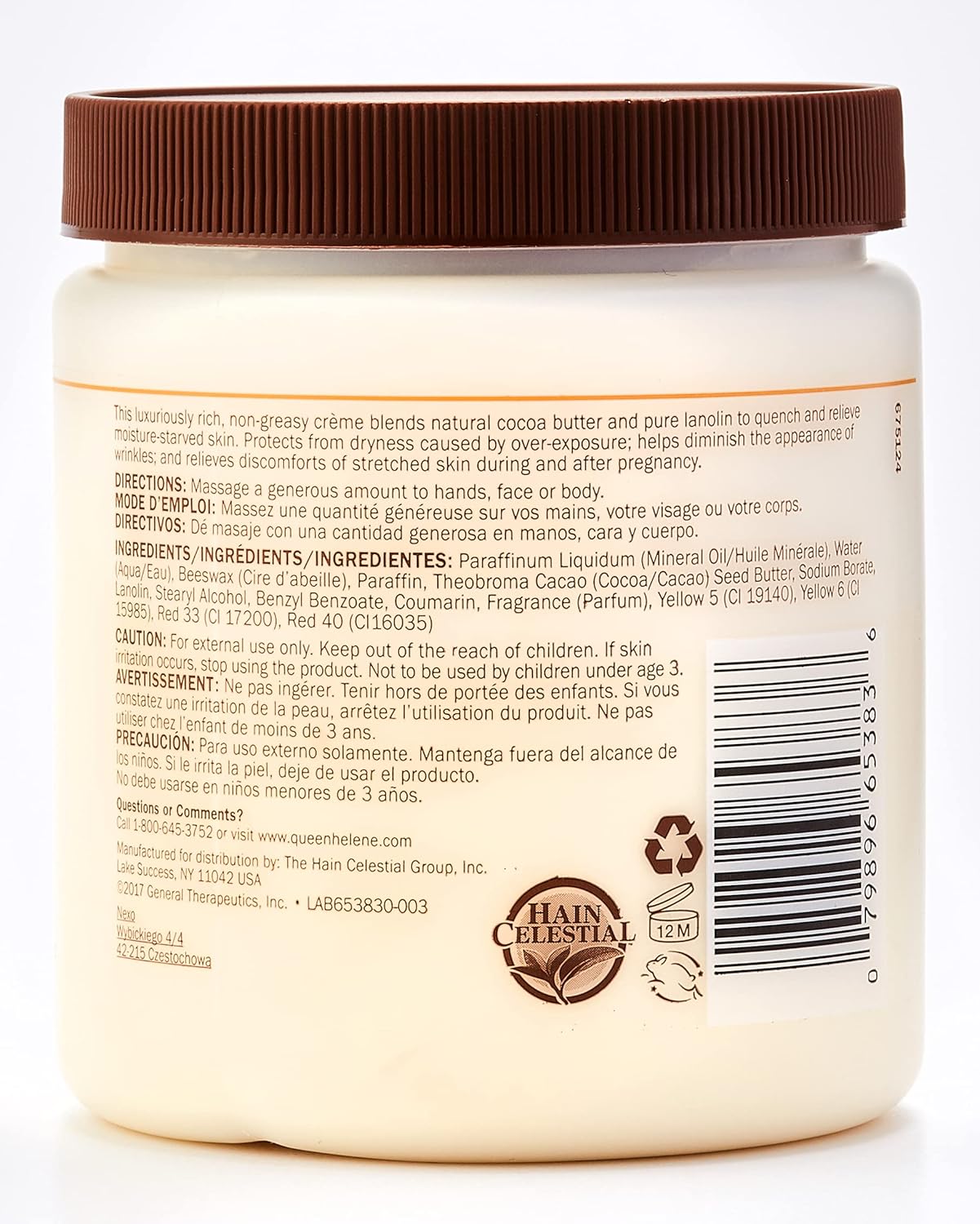 Queen Helene Cocoa Butter Face Plus Body Creme 425g