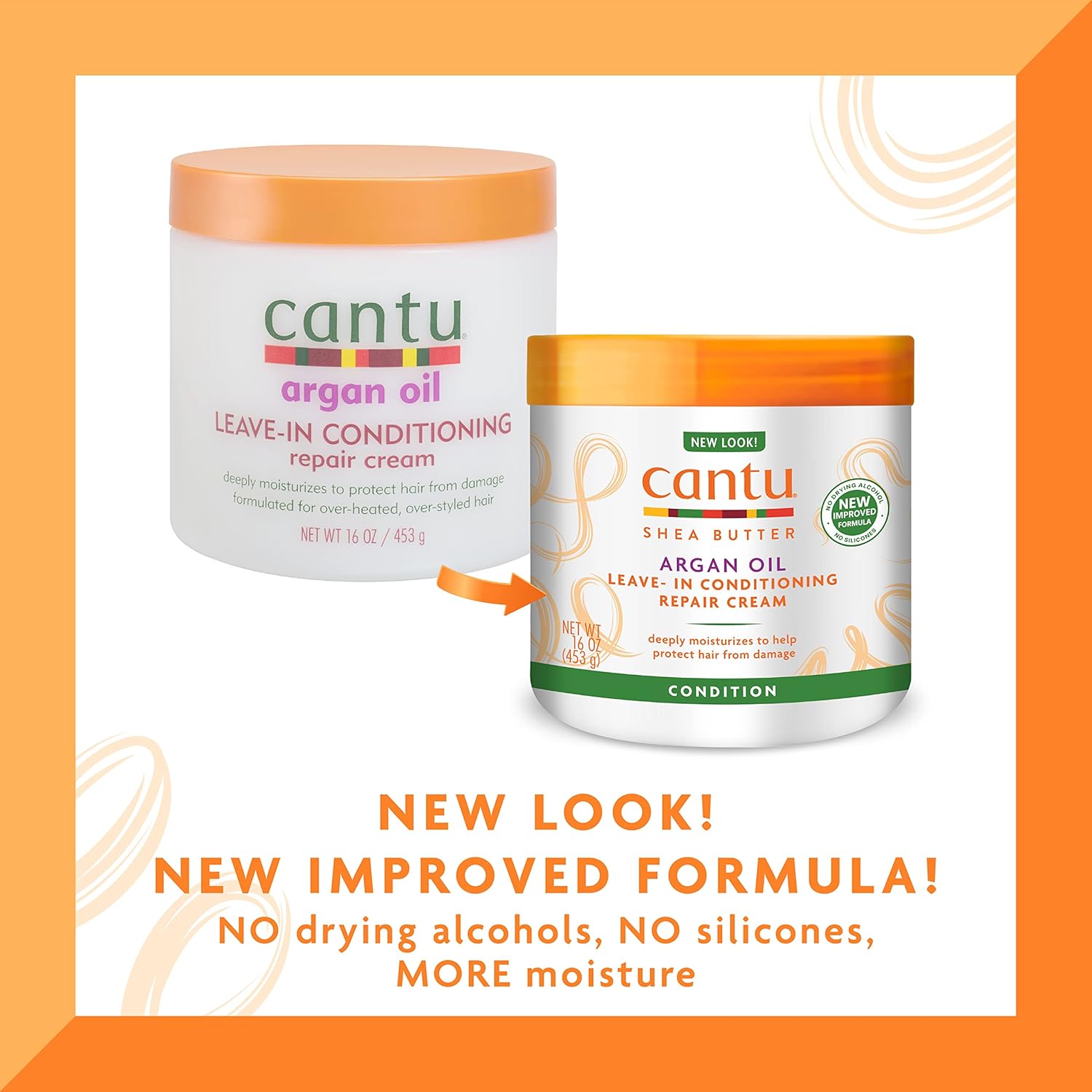 Cantu Argan Oil Leave In Conditioning Repair Cream 453g - Afro Hair Boutique