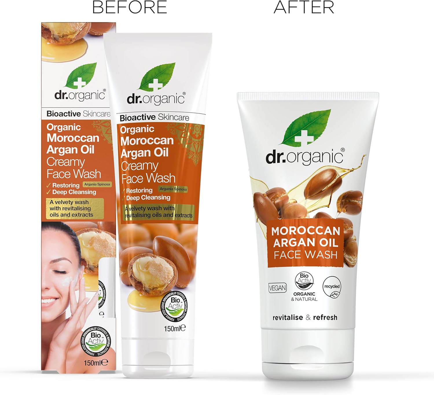 Dr Organic Bioactive Skincare Organic Moroccan Argan Oil Face Wash 150ml