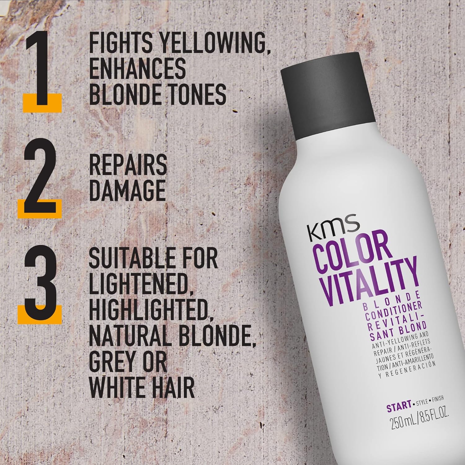 KMS Color Vitality Blonde Conditioner New Pack 250ml / 75ml / 750ml