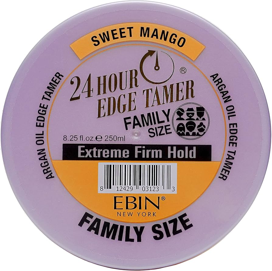 EBIN 24 Hour Edge Tamer Sweet Mango Extreme Firm Hold 80ml, 15ml / 250ml