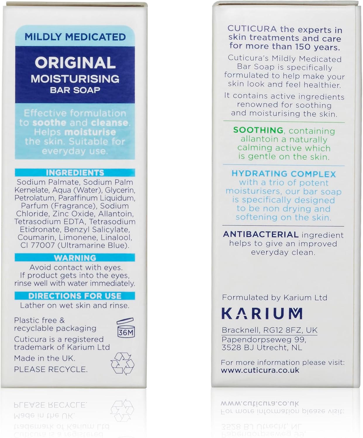 Cuticura Mildly Medicated Original Moisturising Bar Soap 100g