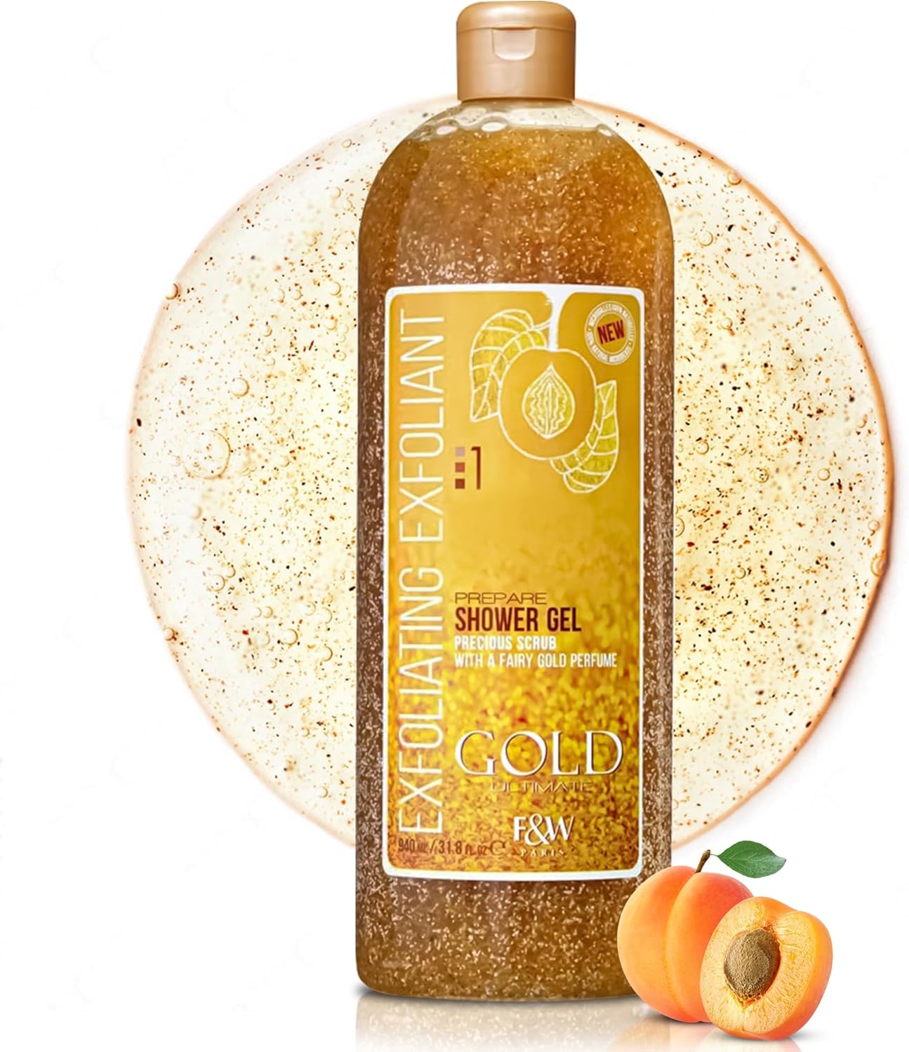 F & W Gold Ultimate Exfoliating Prepare Shower Gel - 940ml