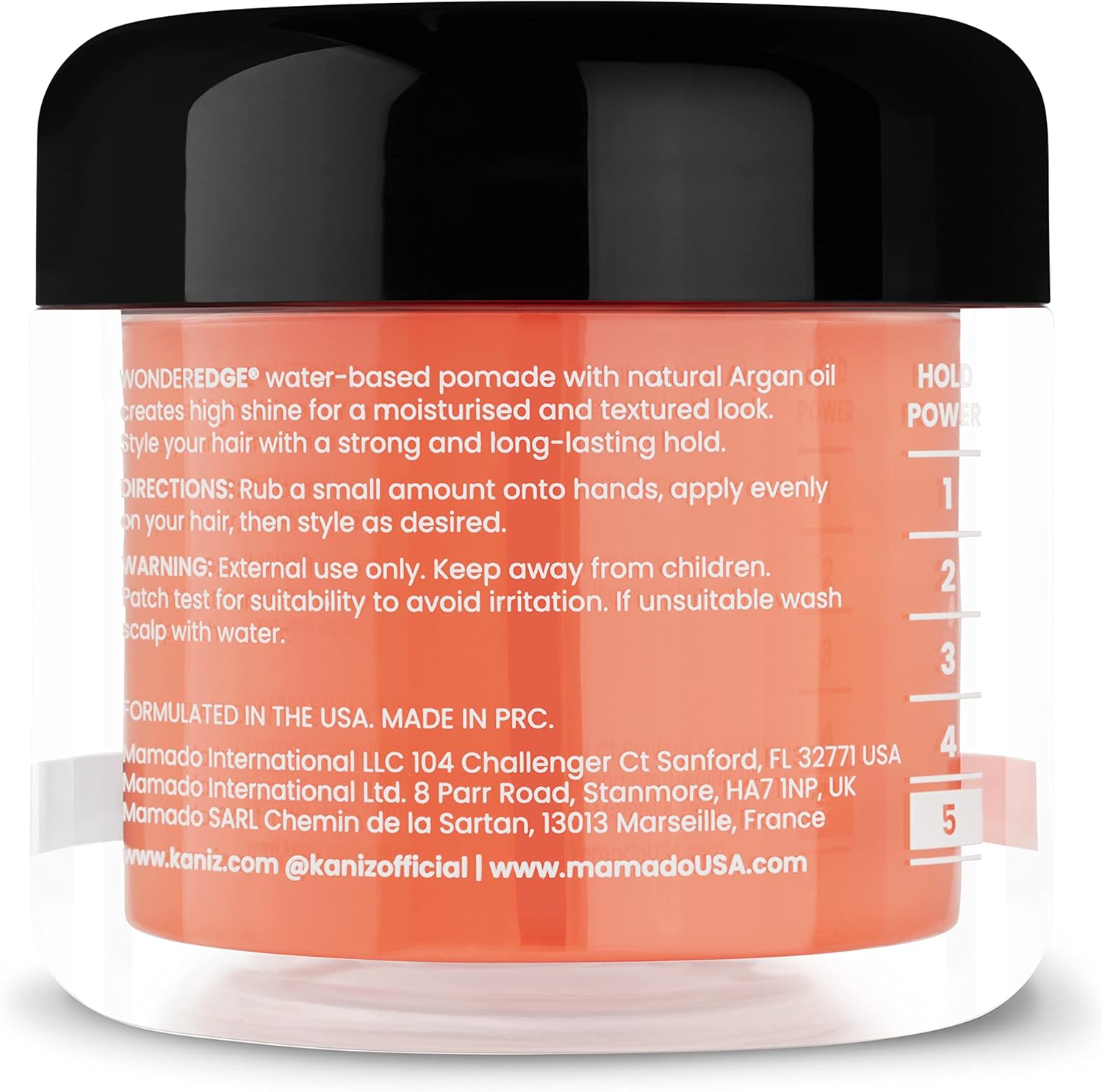 Kaniz Wonder Edge Sweet Peach Scent Strong Hold Water Based Pomade 120ml