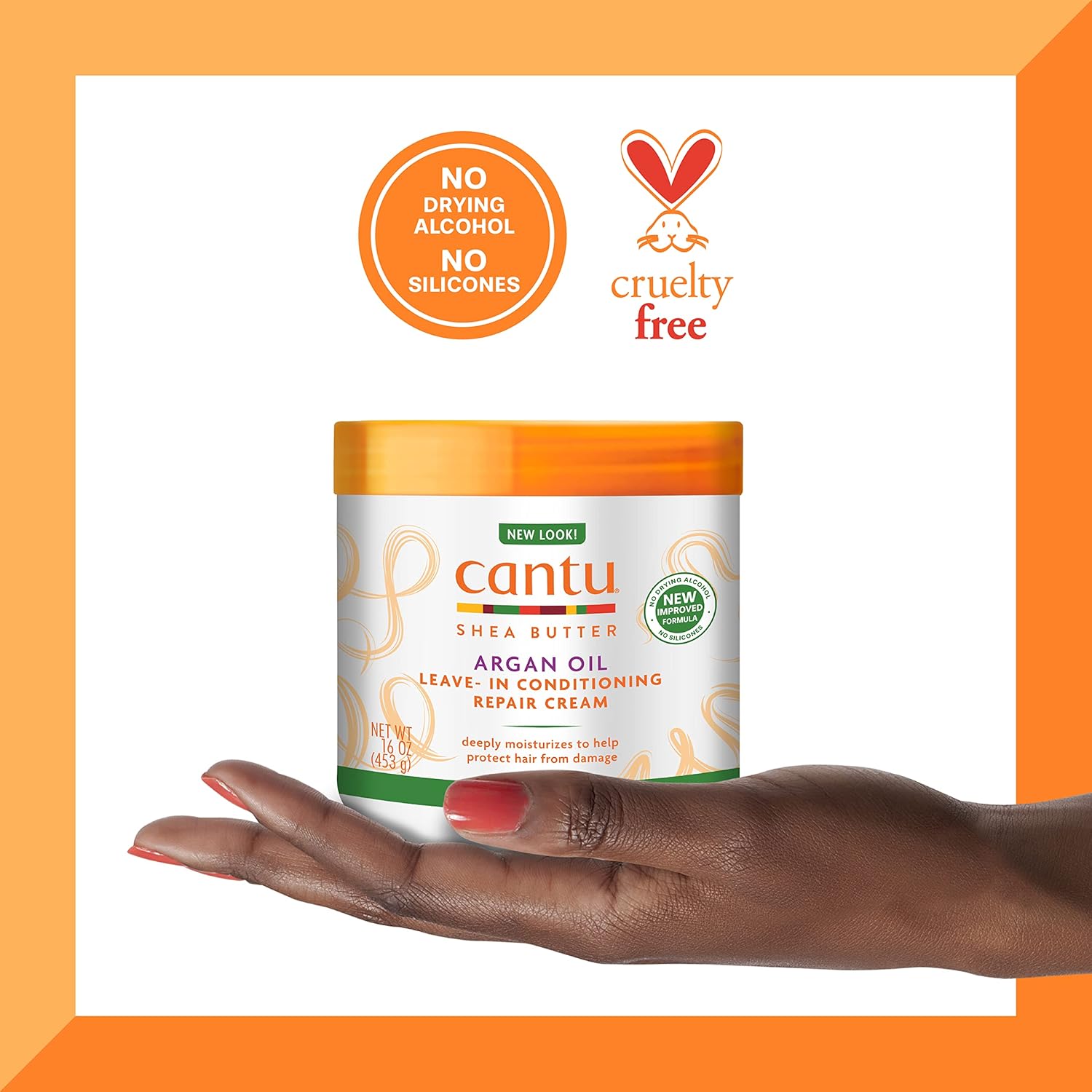 Cantu Argan Oil Leave In Conditioning Repair Cream 453g - Afro Hair Boutique