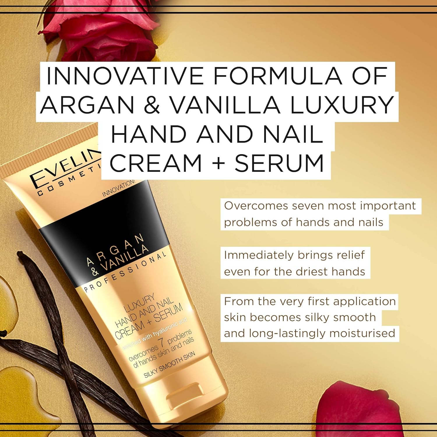 Eveline Argan Vanilla Professional Luxury Hand And Nail Cream Serum 100ml