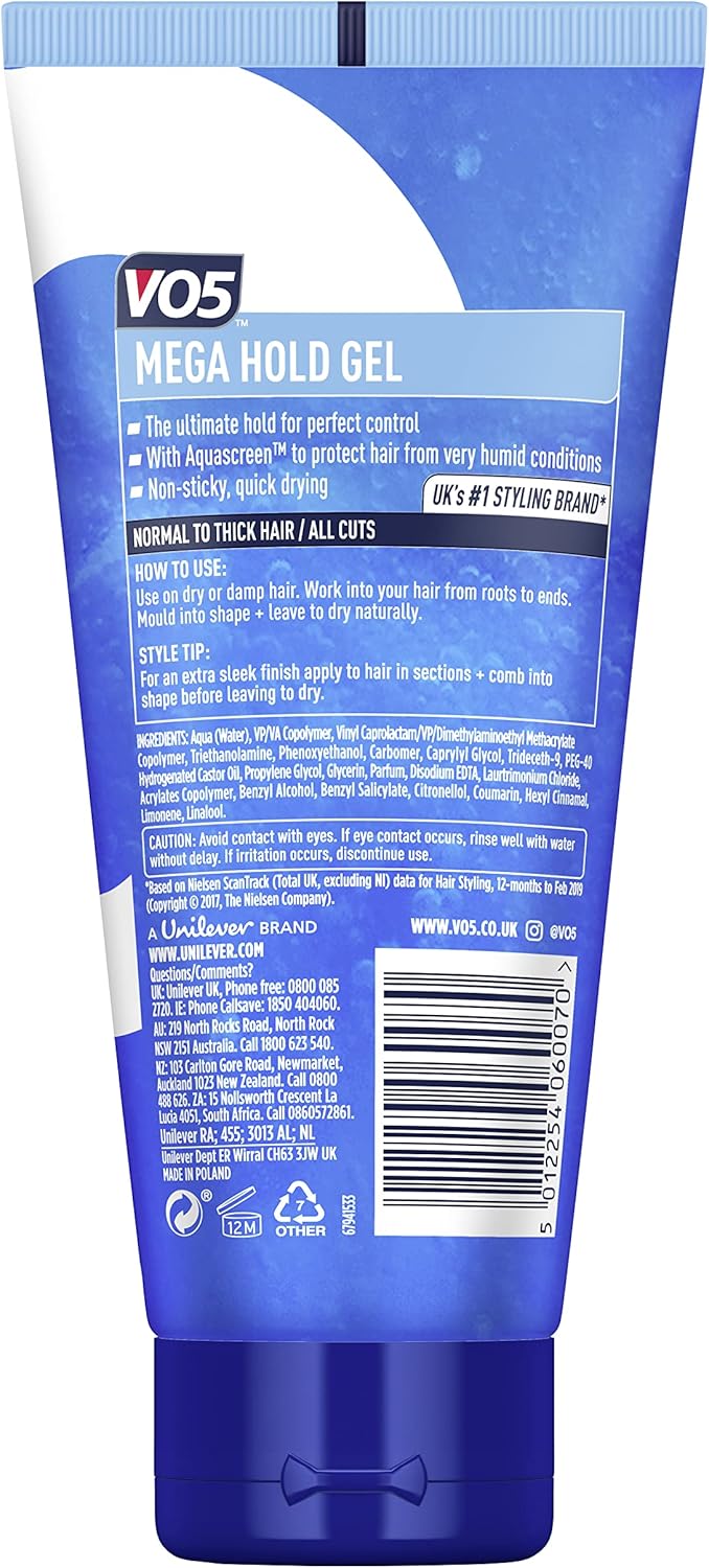 VO5 Mega Hold Styling Gel 50ml
