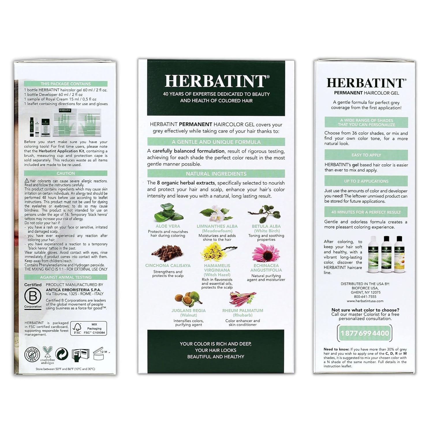 Herbatint Permanent Hair Color Gel 170ml / 150ml