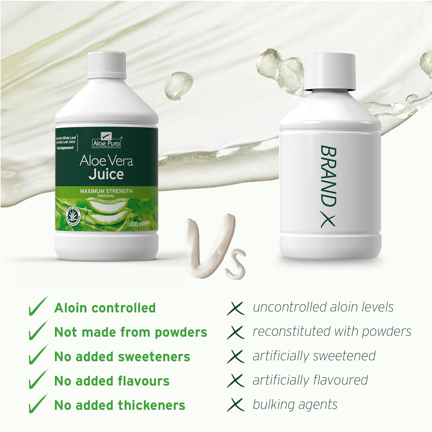Optima Aloe Pura Aloe Vera Juice Max Strength 500ml