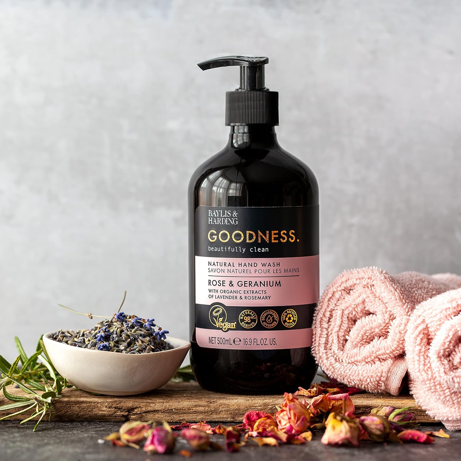 Baylis And Harding Goodness Rose And Geranium Natural Hand Wash 500ml