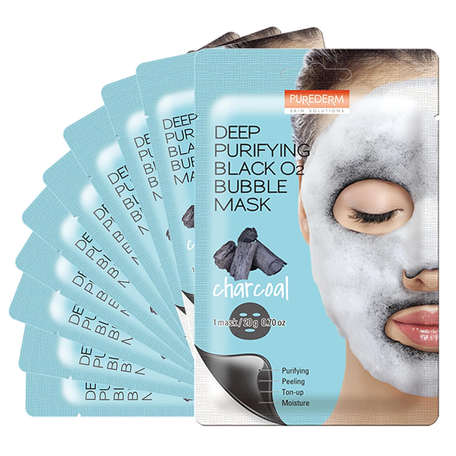 Amirose Purederm Deep Purifying Black O2 Bubble Mask